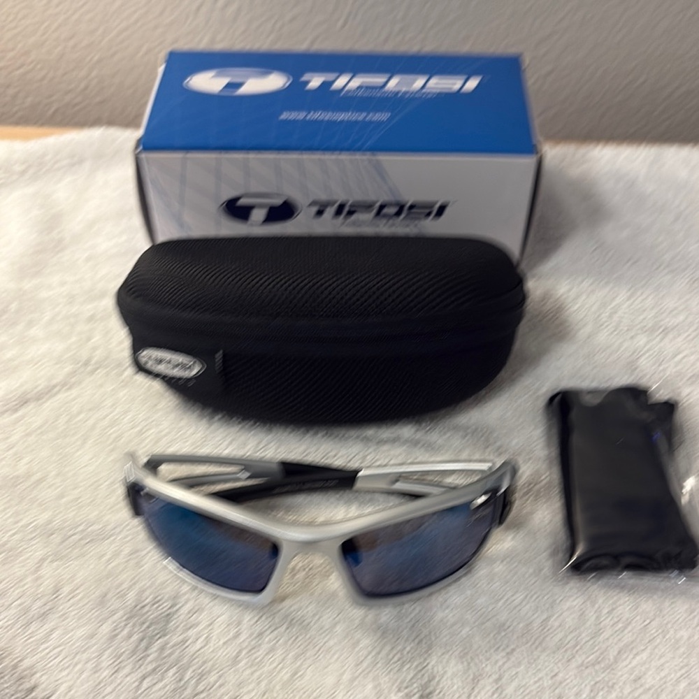 Tifosi Optics Silver and Black Sunglasses
